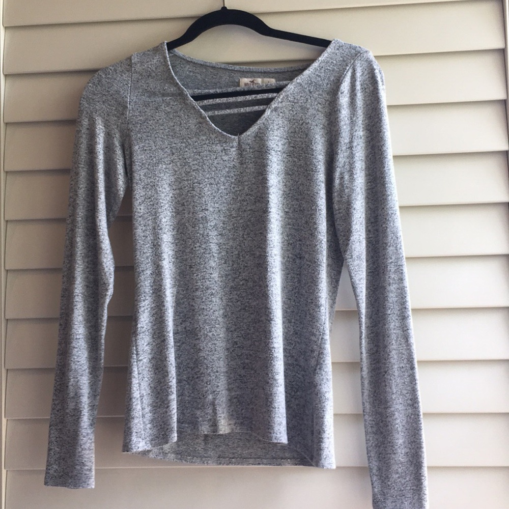 Hollister long sleeve caged neck sweater